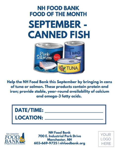NH Food Bank Food of the Month - September - Canned Fish
